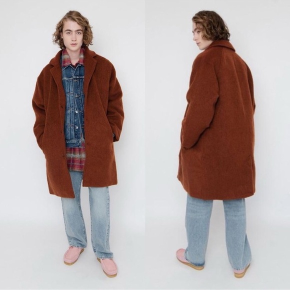 Levi’s Men’s Wool Blend Oversized Slouch Overcoat Jacket Size X-Large NWT - Picture 2 of 16